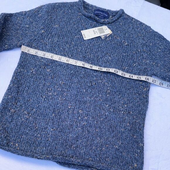 Vintage Charter Club Blue Crew Neck Sweater Size PP - Picture 6 of 10